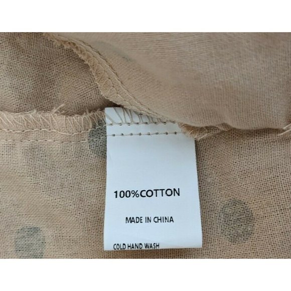 Two Little Sisters Mini Dress Polka Dot Puff Sleeve Halsey Beige BNWT Size 14 - Picture 6 of 7